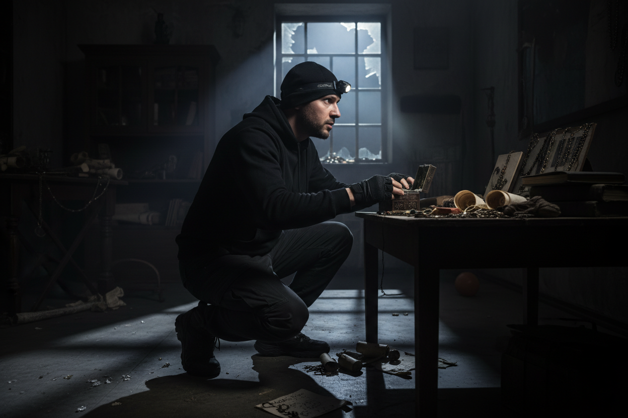 un ladron buscando algo